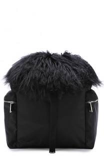 Текстильный рюкзак с отделкой из овчины Dsquared2