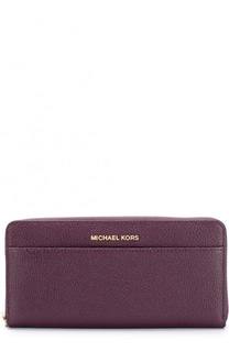 Портмоне на молнии из сафьяновой кожи MICHAEL Michael Kors