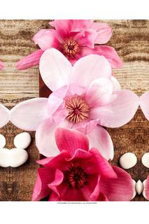 холст "Розовые цветы" Ecoramka
