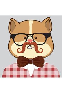 Холст "Hipster cat" Ecoramka