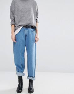 Прямые джинсы в стиле 90-х с заниженной талией Dr Denim Muse - Синий