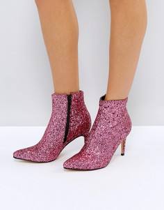 Ботинки на каблуке с острым носком Truffle Collection - Розовый
