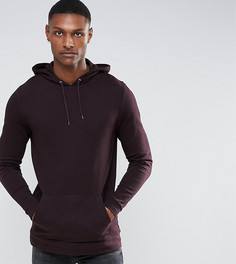 Бордовый удлиненный худи ASOS TALL - Красный