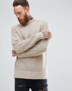 Коричневый джемпер с добавлением мохера ASOS - Коричневый