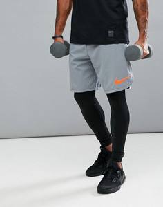 Серые шорты из дышащей и эластичной ткани Flex Nike Training 833374-065 - Серый