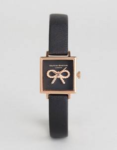 Часы с черным кожаным ремешком Olivia Burton OB16VB03 - Черный