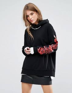 Худи с принтом роз Cheap Monday - Черный