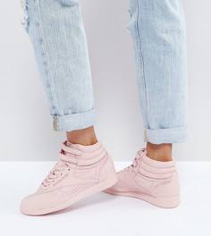 Розовые высокие кроссовки Reebok Classic Freestyle - Розовый