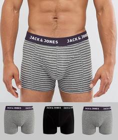 3 пары боксеров-брифов Jack & Jones - Серый