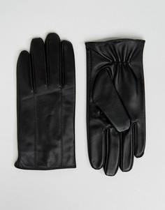 Черные кожаные перчатки Barneys - Черный Barneys Originals