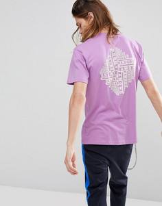 Сиреневая футболка с принтом на спине Diamond Supply Formula - Фиолетовый