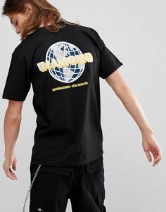 Черная футболка с принтом Worldwide на спине Diamond Supply - Черный