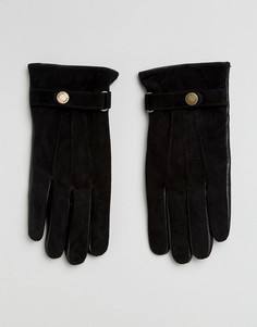 Кожаные перчатки Selected Homme - Черный