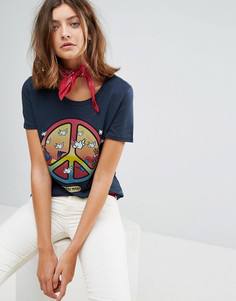 Футболка с пацификом Wrangler x Peter Max - Темно-синий