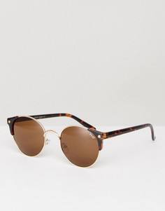 Круглые черепаховые солнцезащитные очки YHF Cashton - Розовый