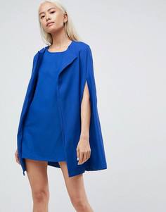 Цельнокройное платье с кейпом Unique 21 - Синий