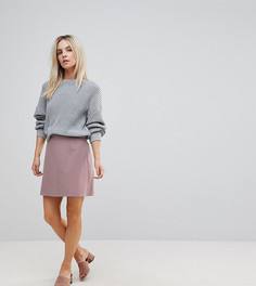 Юбка-трапеция мини ASOS PETITE Tailored - Розовый