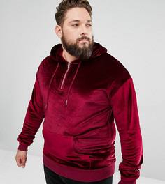 Оверсайз-худи бордового цвета Sixth June PLUS - Красный