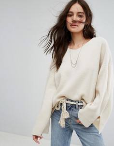 Свитер с V-образным вырезом Moon River - Белый