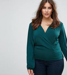 Блузка с запахом John Zack Plus - Зеленый