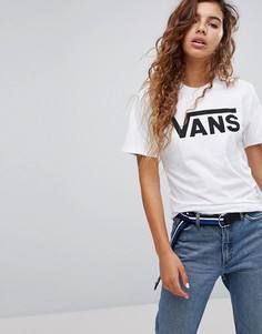 Белая oversize‑футболка с логотипом Vans - Белый