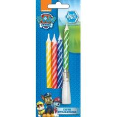 Свечи Paw Patrol музыкальные 8 см 4 шт.