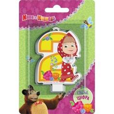 Свеча Маша и Медведь «Цифра 2»