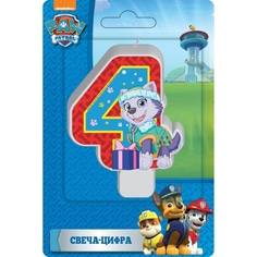 Свеча Paw Patrol «Цифра 4»