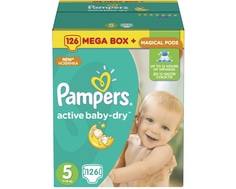 Подгузники Pampers Active Baby-Dry 5 (11-18 кг) 126 шт.