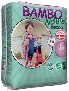 Подгузники Bambo Nature Трусики XL Plus 18+кг 18шт 310139