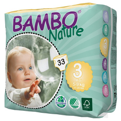 Подгузники Bambo Nature Midi 5-9кг 33шт 310133