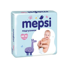 Подгузники Mepsi с рельефным слоем NB до 6кг 90шт