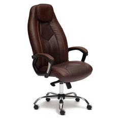 Компьютерное кресло TetChair Boss Люкс хром Brown 36-36/36-36/06