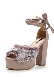 Босоножки LOST INK BIANCA FURRY CHUNKY PLATFORM SANDAL