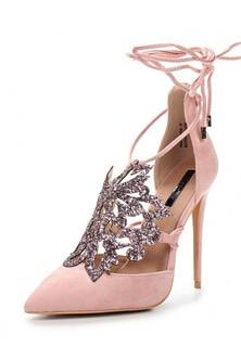 Туфли LOST INK ARIEL FLORAL APPLIQUE HEEL