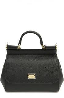 Сумка Sicily micro из тисненой кожи Dolce &amp; Gabbana