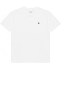 Хлопковая футболка с логотипом бренда Polo Ralph Lauren