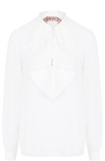 Блуза с плиссированным воротником аскот No. 21