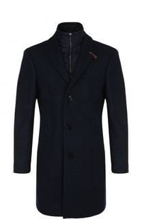 Однобортное шерстяное пальто с подстежкой Baldessarini