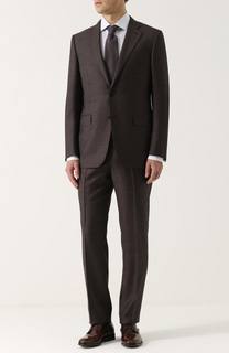 Шерстяной костюм с пиджаком на двух пуговицах Ermenegildo Zegna