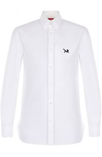 Хлопковая рубашка с воротником button down CALVIN KLEIN 205W39NYC