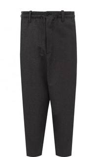 Хлопковые укороченные брюки с заниженной линией шага Yohji Yamamoto