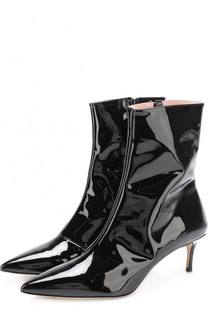 Лаковые ботильоны на каблуке kitten heel Christopher Kane