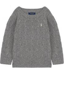 Пуловер фактурной вязки из шерсти и кашемира Polo Ralph Lauren