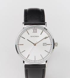 Часы с черным кожаным ремешком Sekonda эксклюзивно для ASOS - Черный