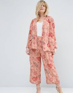 Широкие брюки с цветочным принтом ASOS CURVE - Мульти