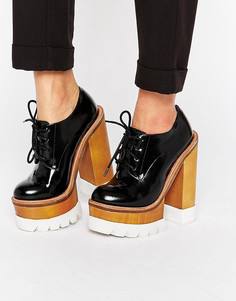 Массивные туфли на каблуке и платформе Jeffrey Campbell - Черный