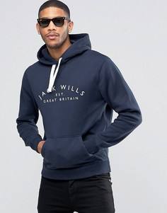 Темно-синее худи с принтом Jack Wills - Темно-синий