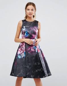 Короткое приталенное платье с принтом Coast - Мульти