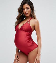 Слитный купальник с размером чашечек B-F Wolf & Whistle Maternity - Красный